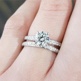 BELLA ENGAGEMENT RING WITH 1CT CANADIAN DIAMOND & HALF ETERNITY - ALL RINGS