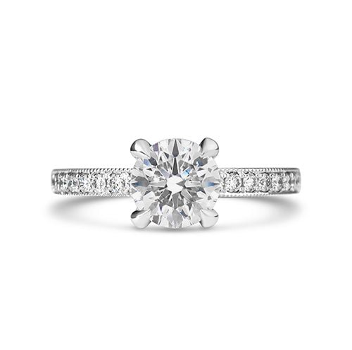 BELLA ENGAGEMENT RING WITH EXCELLENT CUT 0.85CT DIAMOND IN WHITE GOLD -
