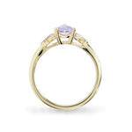 BEA RING WITH ROSE CUT PURPLE SAPPHIRE AND DIAMONDS - ALL RINGS