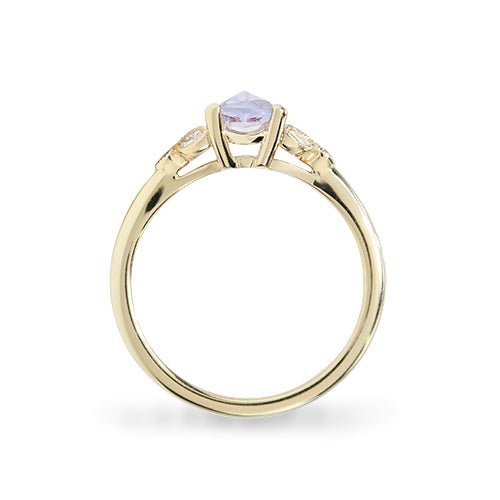 BEA RING WITH ROSE CUT PURPLE SAPPHIRE AND DIAMONDS - ALL RINGS