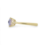 BEA RING WITH ROSE CUT PURPLE SAPPHIRE AND DIAMONDS - ALL RINGS