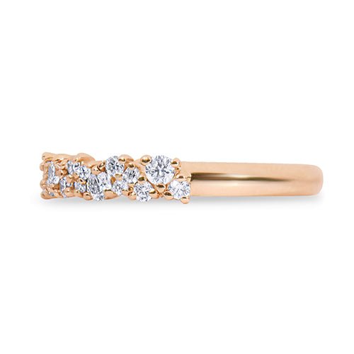JOYCE DIAMOND RING HALF ETERNITY IN ROSE GOLD - ANNIVERSARY & CELEBRATION RINGS