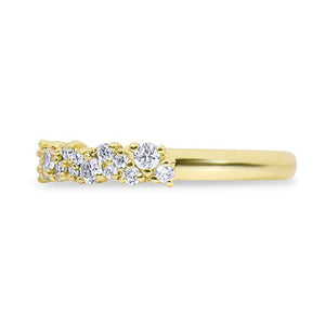 JOYCE DIAMOND RING HALF ETERNITY IN YELLOW GOLD - ANNIVERSARY & CELEBRATION RINGS