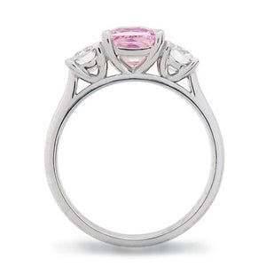 MIA RING WITH RADIANT PINK SAPPHIRE & DIAMONDS - rings