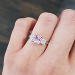 MIA RING WITH RADIANT PINK SAPPHIRE & DIAMONDS - rings