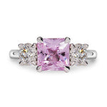 MIA RING WITH RADIANT PINK SAPPHIRE & DIAMONDS - rings