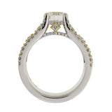 CUSTOM DIAMOND RING IN YELLOW & WHITE GOLD -