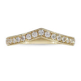 CHEVRON PAVÉ BAND IN YELLOW GOLD -