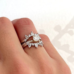 CROWN DIAMOND RING IN WHITE GOLD - ALL RINGS