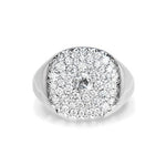 SIGNET RING WITH BRILLIANT AND OLD MINE CUT DIAMONDS - ALL RINGS