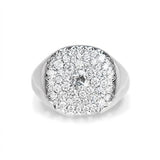 SIGNET RING WITH BRILLIANT AND OLD MINE CUT DIAMONDS - ALL RINGS