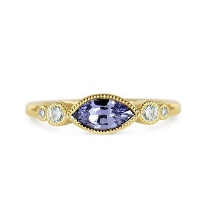 TANZANITE MARQUISE BAND IN YELLOW GOLD - ALL RINGS
