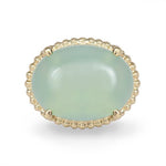 TESSA STYLE COCKTAIL RING WITH HORIZONTAL OVAL CHALCEDONY - ALL RINGS