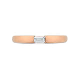 SINGLE BAGUETTE DIAMOND RING IN ROSE GOLD - ALL RINGS
