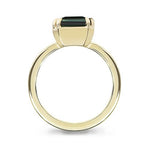 RADIANT GREEN SAPPHIRE RING IN YELLOW GOLD - ALL RINGS