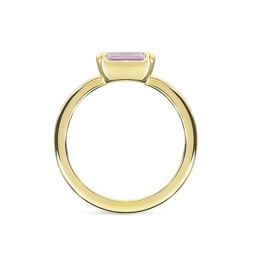 RADIANT LAVENDER SAPPHIRE ENGAGEMENT RING IN YELLOW GOLD - ALL ENGAGEMENT RINGS