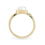 PEARL AND EMERALD RING IN 14 KARAT YELLOW GOLD - ALL RINGS