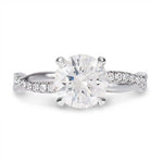 TWIST DIAMOND ENGAGEMENT RING IN PLATINUM - ALL RINGS