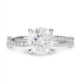 TWIST DIAMOND ENGAGEMENT RING IN PLATINUM - ALL RINGS