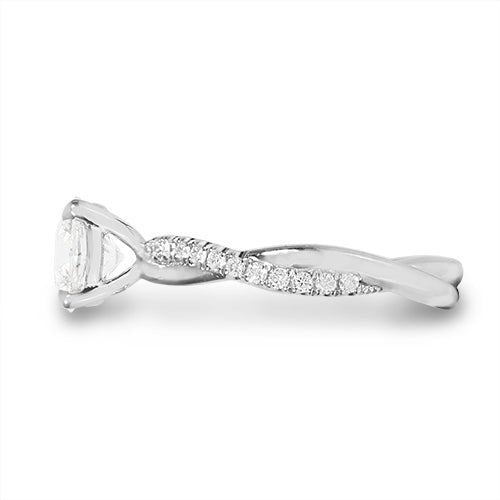 TWIST DIAMOND ENGAGEMENT RING IN PLATINUM - ALL RINGS