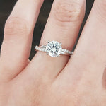 TWIST DIAMOND ENGAGEMENT RING IN PLATINUM - ALL RINGS
