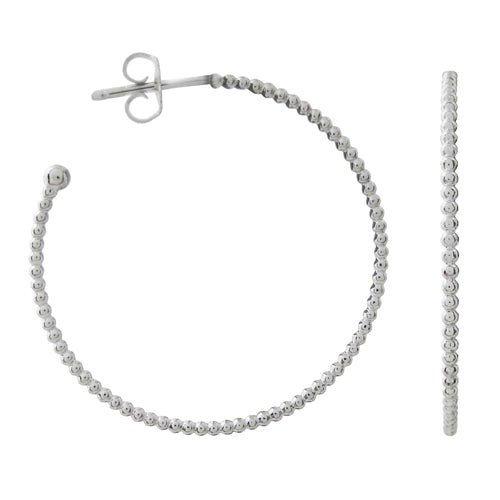 TESSA HOOP EARRINGS LARGE IN WHITE GOLD - EARRINGS