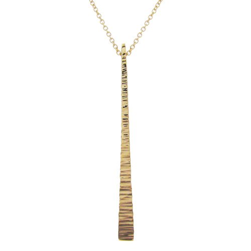 FORGED OBELISK PENDANT IN YELLOW GOLD - NECKLACES