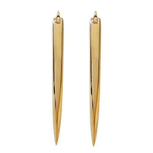 LARGE WARRIOR EARRINGS IN YELLOW GOLD - EARRINGS