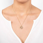 FILIGREE PENDANT MEDIUM 14 KARAT YELLOW GOLD - NECKLACES
