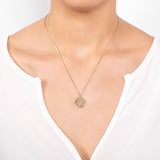 FILIGREE PENDANT MEDIUM 14 KARAT YELLOW GOLD - NECKLACES