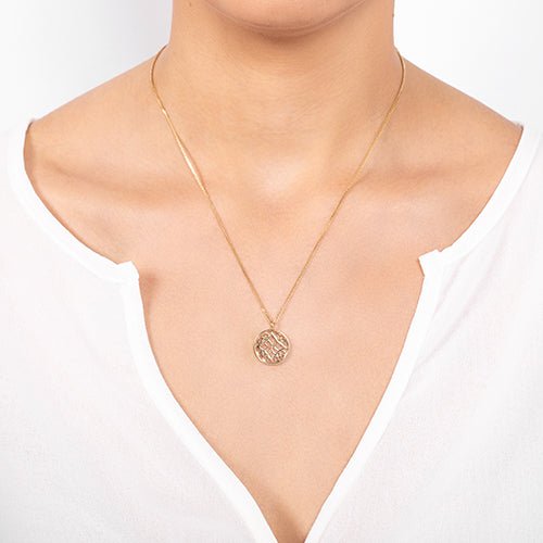 FILIGREE PENDANT MEDIUM 14 KARAT YELLOW GOLD - NECKLACES