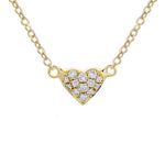 MINI HEART DIAMOND PENDANT IN YELLOW GOLD - NECKLACES