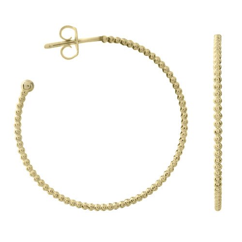 TESSA HOOP EARRINGS LARGE IN YELLOW GOLD - EARRINGS