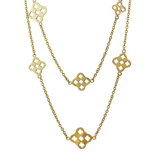 PRIMROSE LONG NECKLACE IN YELLOW GOLD - NECKLACES