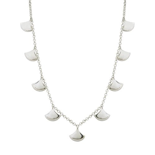 FAN NECKLACE IN STERLING SILVER -