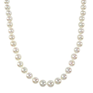AKOYA PEARL 8.5MM NECKLACE WITH WHITE GOLD CLASP - NECKLACES