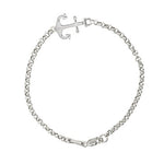 ANCHOR CHARM BRACELET IN STERLING SILVER - BRACELETS