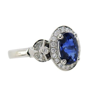MARA ENGAGEMENT RING WITH SAPPHIRE & DIAMONDS - ALL RINGS