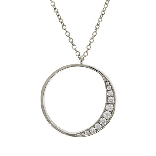 CELESTE DIAMOND PENDANT IN WHITE GOLD - NECKLACES