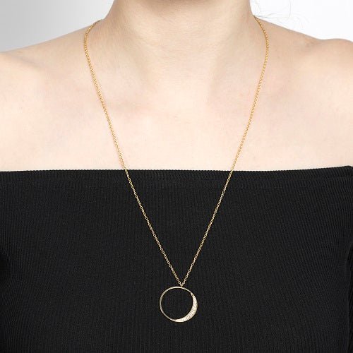 CELESTE DIAMOND PENDANT IN YELLOW GOLD - NECKLACES