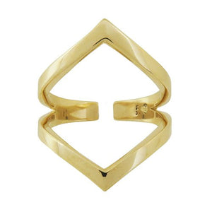 CHEVRON RING IN YELLOW GOLD - ALL RINGS