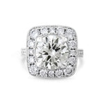 CUSHION HALO DIAMOND ENGAGEMENT RING - ALL ENGAGEMENT RINGS