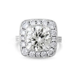 CUSHION HALO DIAMOND ENGAGEMENT RING - ALL ENGAGEMENT RINGS