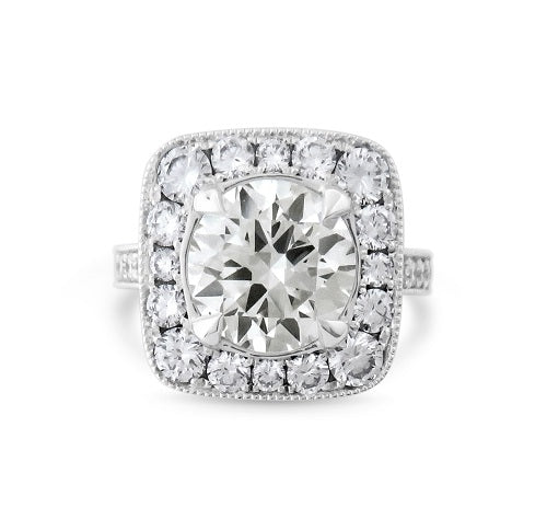 CUSHION HALO DIAMOND ENGAGEMENT RING - ALL ENGAGEMENT RINGS