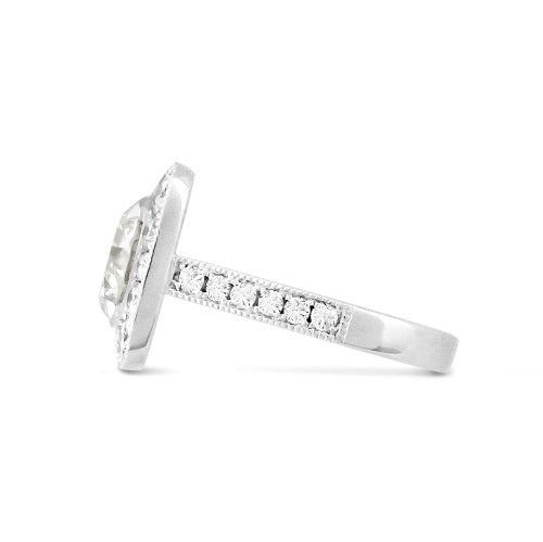 CUSHION HALO DIAMOND ENGAGEMENT RING - ALL ENGAGEMENT RINGS