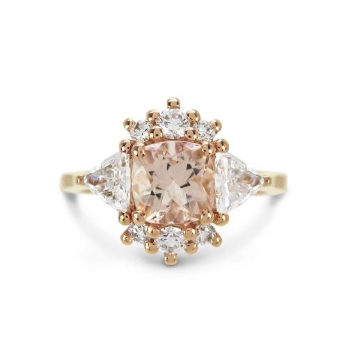 CUSTOM MORGANITE ROSE GOLD ENGAGEMENT RING - ALL ENGAGEMENT RINGS