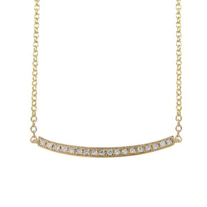 DIAMOND BAR NECKLACE IN YELLOW GOLD - NECKLACES