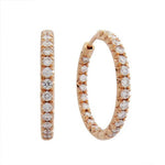 INSIDE OUT HOOPS MEDIUM IN ROSE GOLD - EARRINGS