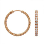 INSIDE OUT HOOPS MEDIUM IN ROSE GOLD - EARRINGS