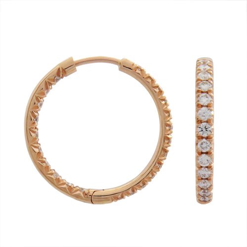 INSIDE OUT HOOPS MEDIUM IN ROSE GOLD - EARRINGS
